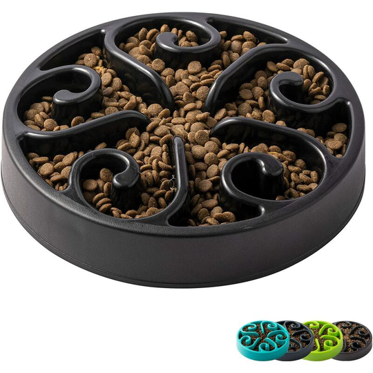 Perle Rare - Slow Feeder Dog Bowl, Large 500ml Pet Slow Down Feeding Dishes, Maze Interactive Dog Puzzle, Fun Feeder Bloat Stop Slo Bowl, Non Toxic &
