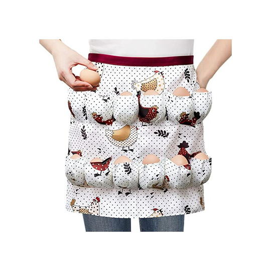 Chicken Egg Apron Egg Holder Apron with Pocket Funny Egg Collecting Apron Egg Storage Apron Useful for Collecting Hold Egg Storage Chicken Duck