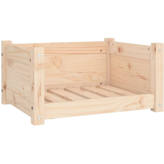 Dog Bed 55.5x45.5x28 cm Solid Pine Wood Vidaxl Brown