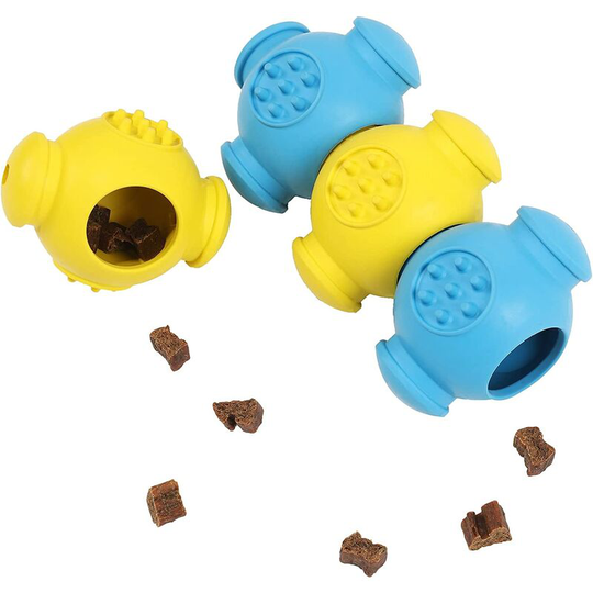 Briday - Dogs Interactive Toys for Boredom Dog Puzzle Toy Treat Dispenser Dog Toys Teeth Cleaning Dog Chew Toys 4 Pieces for Small Dogs Rubber Treat