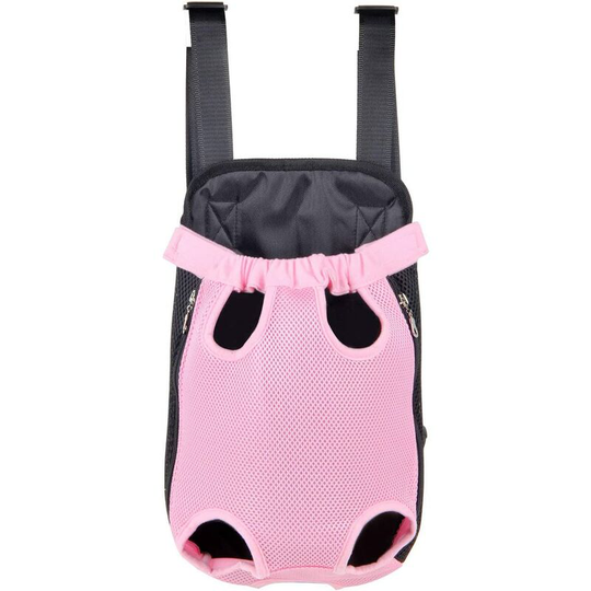 Djustable Pet Carrier Backpack, Puppy Small Bag, Pink (Large)