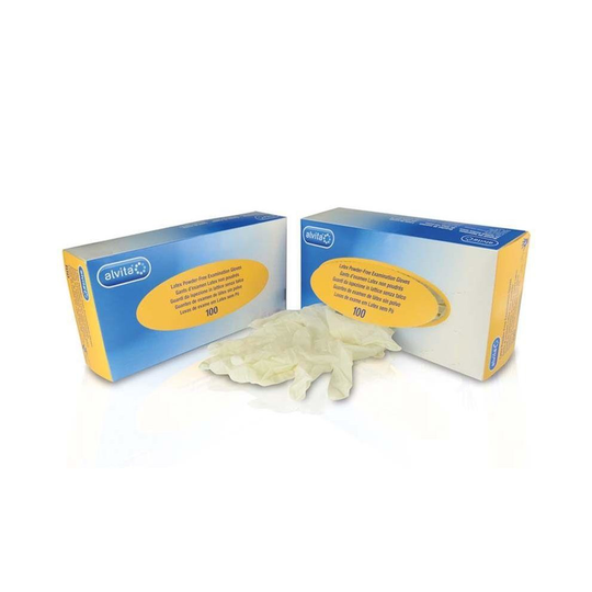 Alvita Latex Powder Free Gloves Medium x 100