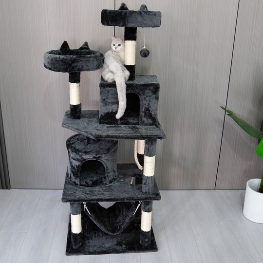 (Dark Grey) FoxHunter 62" Multi-Level Cat Tree Kitten CAT003