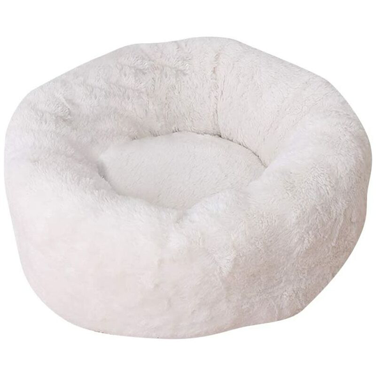 Cat Basket Bed for Kitten Soft Soft Cushion Basket Bed for Cat and Small Dog XH029 (m, White)