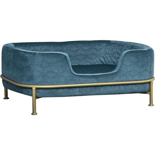 Dog Sofa Pet Couch w/ Removable Soft Cushion for Small Sized Dogs - Blue - Blue - Pawhut