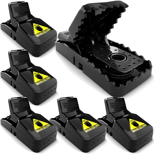 Naxunnn - Instant Mouse Mice Traps Pack of 6 - for House, Indoor & Outdoor - Easy Setup & Reusable w/ Powerful Spring - Quick & Effective Mousetrap