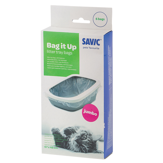 Savic Simba Cat Litter Tray with Sieve - 6 x Bag it Up Jumbo litter tray bags