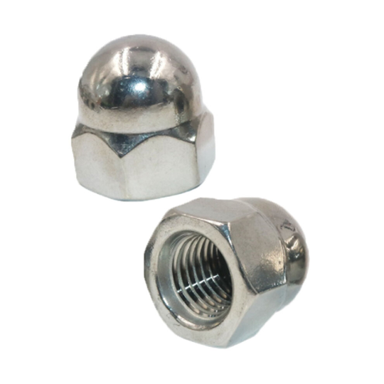 (10) M8-8mm A2 STAINLESS STEEL DOME HEAD CUP NUTS HEX DOMED NUTS
