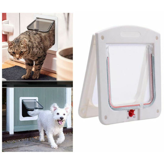 Yoouyida Chatière Pour Cat Dogs Petit Chatière Porte Puce 4 lanes lockable easy to install