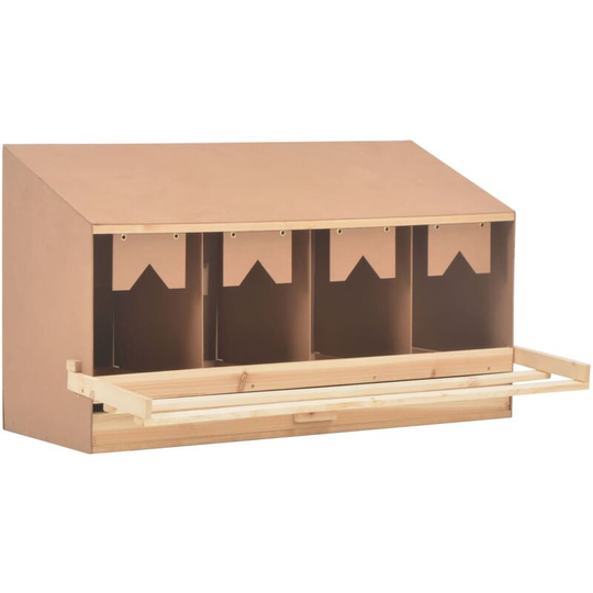 Topdeal - Chicken Laying Nest 4 Compartments 106x40x59 cm Solid Pine Wood VDTD07213