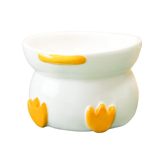 Bearsu - Raised Cat Food Bowl Elevated Ceramic Cats Water Bowls Set Cute Dog Food Feeder for Flat Face Cat Ideal Stress Free Pet Bowl for Exotic