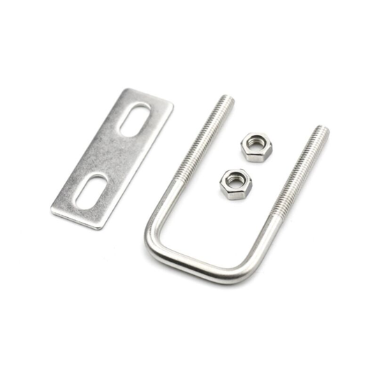 Square U-Bolts 3/4'(20mm) Inner Width 304 Stainless Steel M6 with Nuts Frame Straps 3Pcs