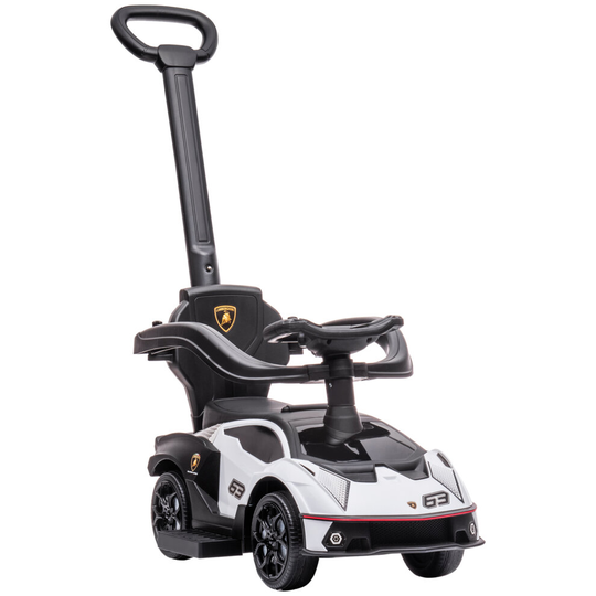 AIYAPLAY 2 in 1 Ride On Cars for Toddlers Licensed Baby Push Car White