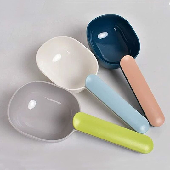 3-Pack Dog Food Scoop, Pet Food Scoop, Cat Food Scooper 1 Cup, Plastic Measuring Cups Sealing Clip Multi-Function Scoop Bag Clip for Dog Cat Bird