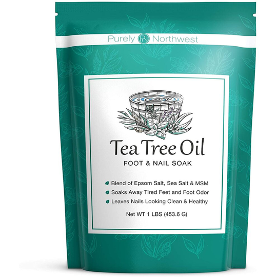 Tea Tree Oil Foot Soak With Epsom Salt, Helps Treat Nail Fungus , Athletes Foot & Stubborn Foot Odor 16oz