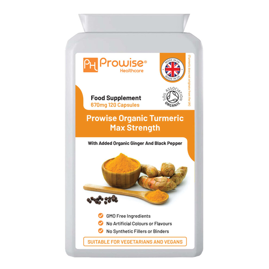 Organic Turmeric Max Strength 670mg - 120 Capsules