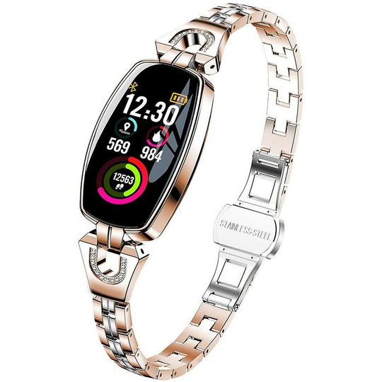 Thsinde - Exquisite Smart Watch, Fitness Tracker With Blood Pressure/heart Rate/sleep Monitor For Women (h8 Gold)