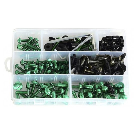 Practical 251 Pcs Motorcycle Fairing Bolts Kit Bodywork Fastener Clip Screws Nut Green Thsinde