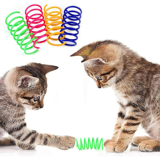 Pcs Cat Spring Toy, Spring Cat Toy, Spiral Spring Toy, Colorful Spring Cat Toy, Interactive Cat Toy, Flexible Transformable Jumping Toy