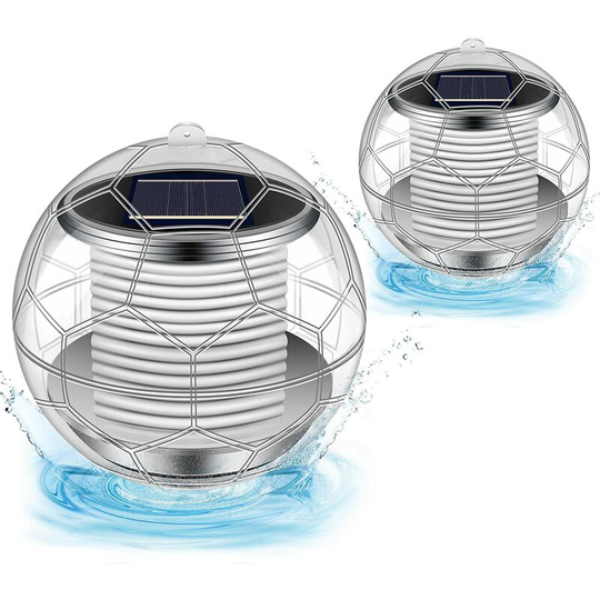 2 Pack Solar Pool Lights, Waterproof Diving led Lights 7 Color Changing Ball Solar Lights for Pond Garden Pool Pond Outdoor Party Decoration