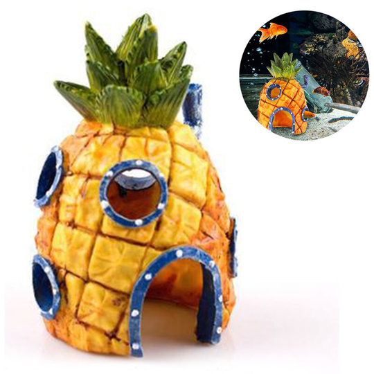 Spongebob Fish Tank Swings Aquarium Accessories Model Swing Slots Decoration Pineapple House 1 piece