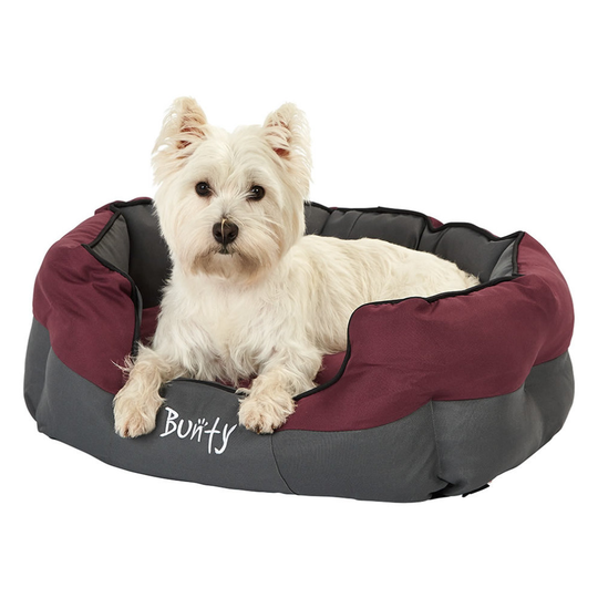 (Red, Medium) Bunty Anchor Dog Bed | Heavy-Duty Water Resistant Pet Bed