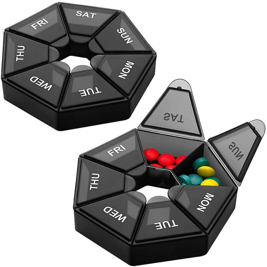 Pill Organizer Food Grade Medicine Box Plastic Vitamin Pill Box Storage Cases