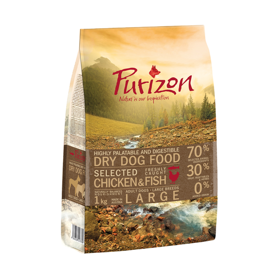 Purizon Adult Large Breed Dog - Grain-Free Chicken & Fish - 4kg