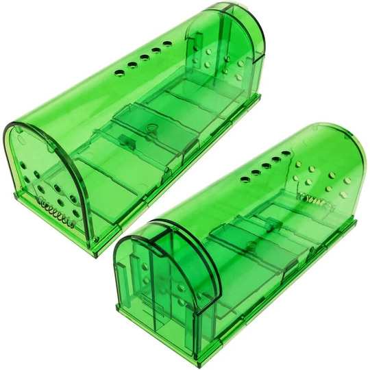 Trap for rats mice rodents plastic cage pack of 2 units 60 x 170 x 64 mm - Primematik