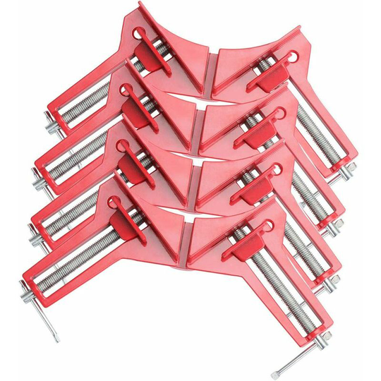 4 Pack 90 Degree Right Angle Clamp Woodworking Adjustable Miter Vise for Picture Frame Fish Tank Furniture Hand Tools