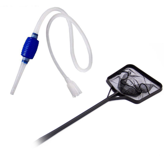 Aquarium Fish Tank Gravel Cleaner Fish Tank Water Changer with Fishing Net