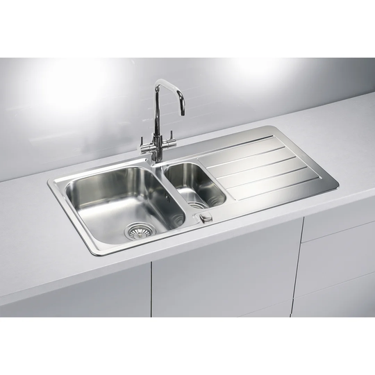 Caden 98cm x 50cm Single Bowl Countertop Kitchen Sink with Taps