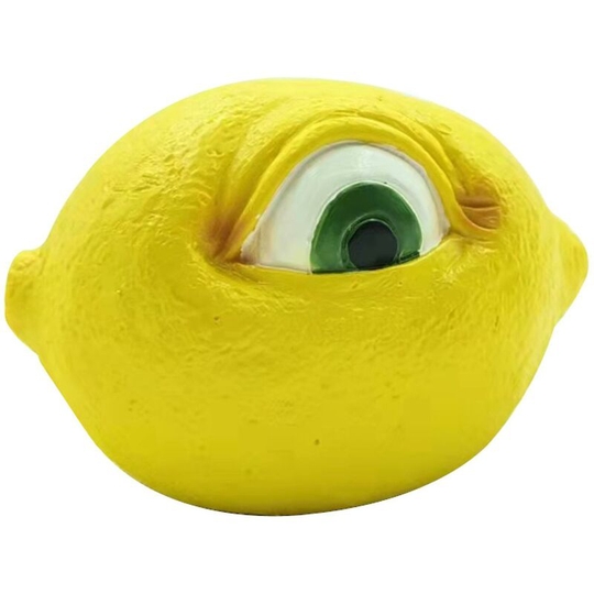 Funny Scary Halloween Toys Fruits with Eyes Practical Halloween Joke Toy Decorations Resin Ornaments