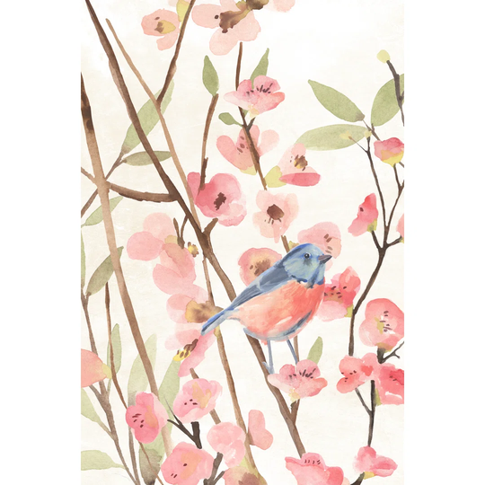 Cherry Blossom Perch I - Wrapped Canvas Painting