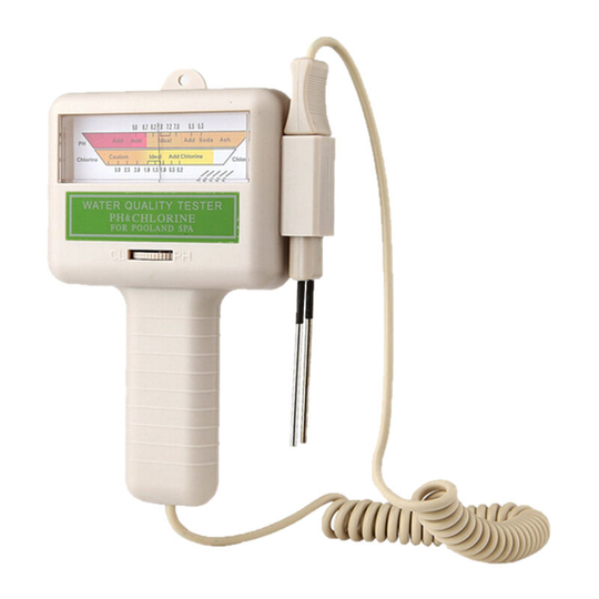 Qersta - Portable Water Quality Meter ph Tester CL2 for Swimming Pool Spa Aquarium PC101