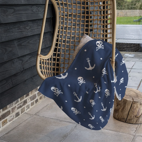 Pereyra Anchor with Skull & Bones Designer Blanket