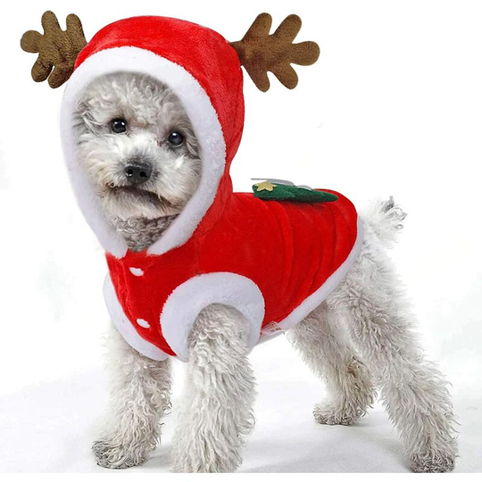 Pet Dog Christmas Clothes Costume, Dog Clothes for Small Medium Dogs and Cats(Large)