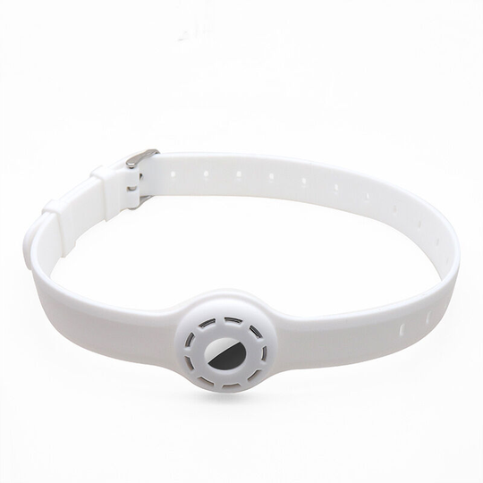 Dog Collar/Cat Collar, 1Pcs Pet Collar Anti Loss Cat Dog Silicone Airtags Tracker Cover white - Muff