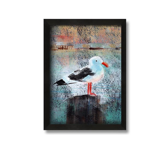 Seagull Perch Framed Print