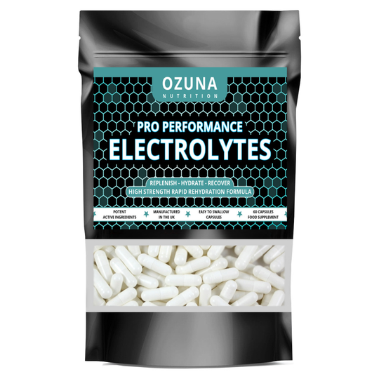 Pro Performance Electrolytes Tablets Rapid Hydration Replenish Lost Minerals & Salts | Suitable for Vegetarians | 60 Capsules