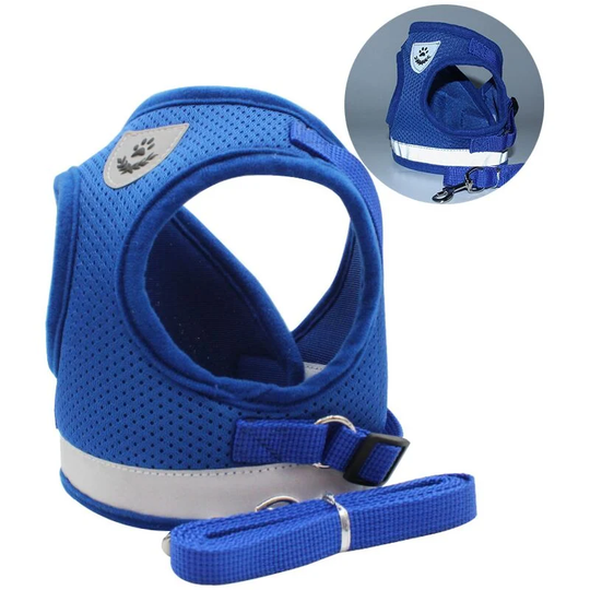 Soft Training Mesh Fabric Dog Vest Harness Vest Harness for Puppy, Cats, Small Animals PS042 (xl, Blue)