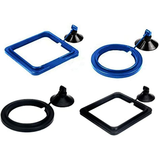 4 square and round fish feeder rings Aquarium fish feeder rings