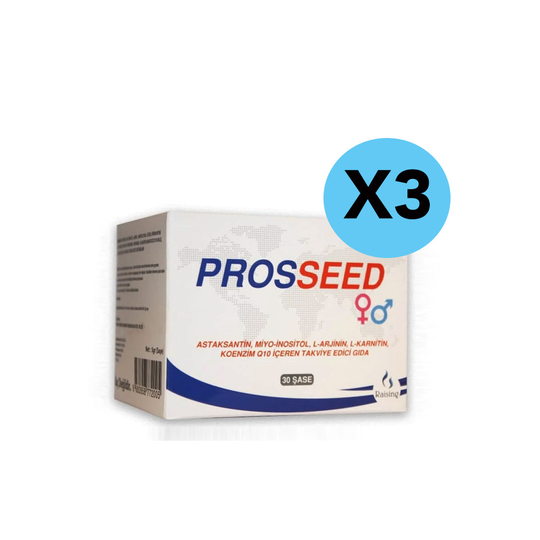 (3 Box (3 Months Supply) RECOMMENDED) PROSSEED Unisex Fertility Supplement for Conception PROXEED Alternative Powder 5g Sachets 30's