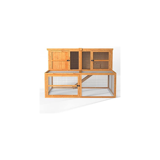 6ft kendal Outdoor Rabbit Hutch and Run | XL Wooden Pet House With Large Under Run Perfect for Small Pets Rabbits or Guinea Pigs | The Largest Hutch &
