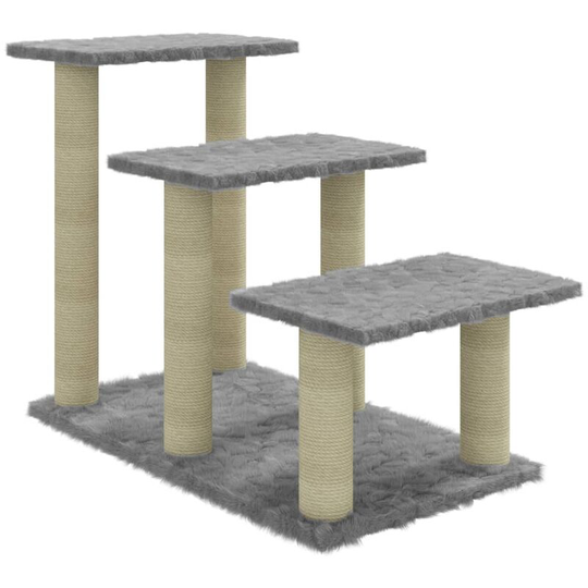 Cat Tree with Sisal Scratching Posts Light Grey 50.5 cm Vidaxl Grey