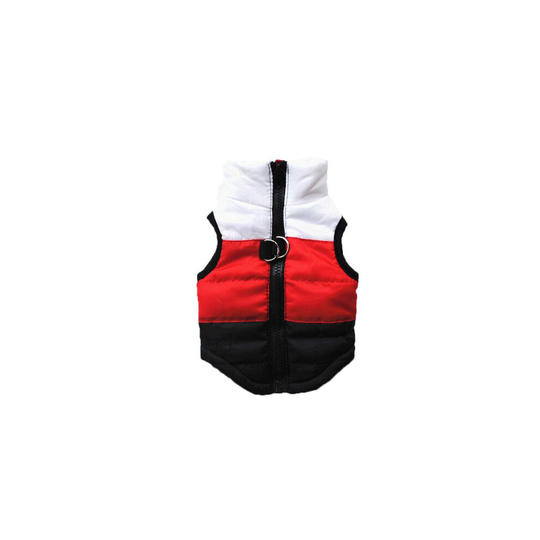 (Black + White, M) Pet Dog Puppy Winter Warm Padded Vest Coat Thick Puffer Jacket Clothes Costume