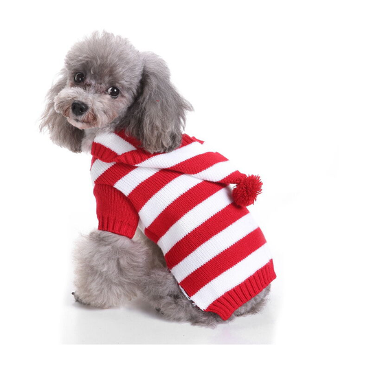 Dog Sweater, Pet Christmas Sweater, Knitted Pet Clothes, Red Riding Hood, s - Muff