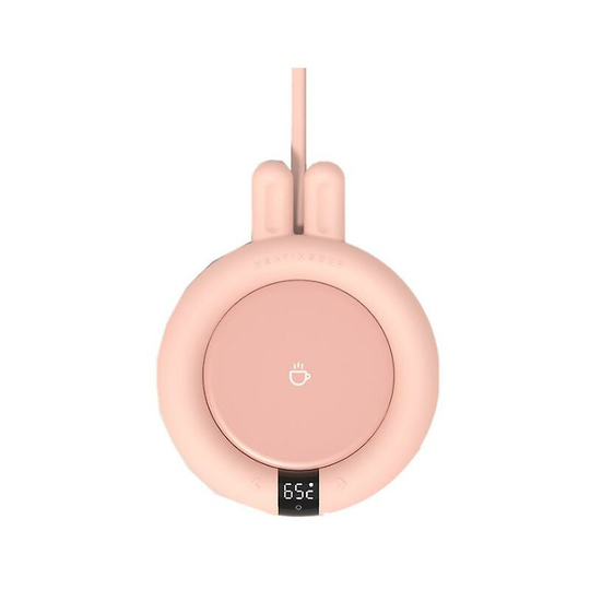 Sun Flowergb - Intelligent Constant Temperature Heated Coaster, Insulated Water Cup Base, Desktop Heating Pad (Pink Rabbit)