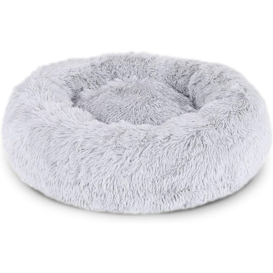 Round dog basket cat cushion donut basket ø 40 cm light grey