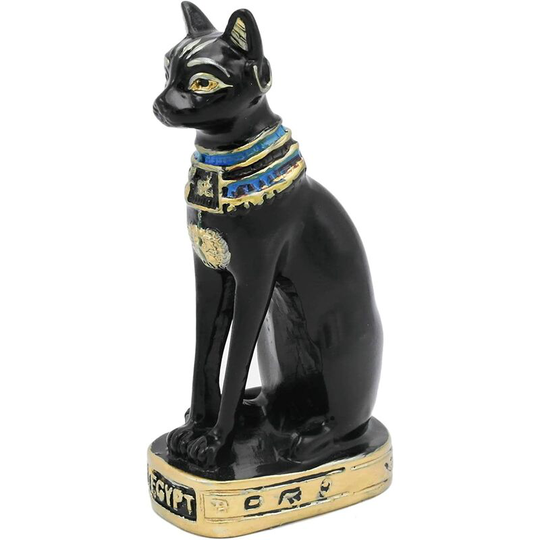 Bastet Egyptian Cat Ornaments Aquarium Decorations Ancient Egypt Ornament Statue Reptile Tortoise Lizard Spider Terrarium Decoration Black